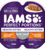 Iams Perfect Portions Healthy Kitten Chicken Pate Wet Cat Food Tray