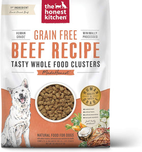 The Honest Kitchen Whole Food Clusters Grain Free Beef Dry Dog Food, 20 lb Bag