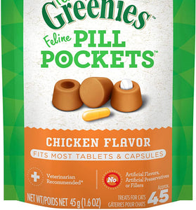 Greenies Pill Pockets Feline Chicken Flavor Cat Treats