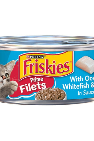 Friskies Prime Fillets with Ocean Whitefish and Tuna in Sauce Canned Cat Food