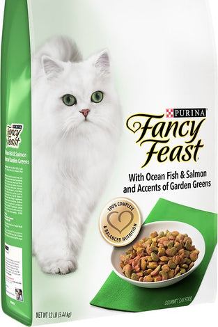 Fancy Feast Gourmet Filet Oceanfish Salmon and Accents of Garden Greens Dry Cat Food