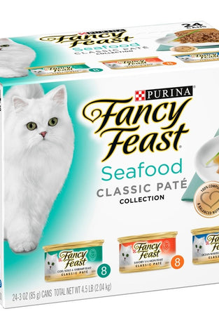Fancy Feast Classic Seafood Feast Variety Pack Canned Cat Food