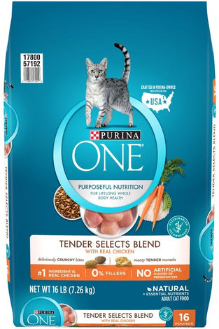 Purina ONE Tender Selects Blend Real Chicken Dry Cat Food