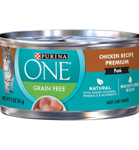 Purina ONE Grain Free Pate Chicken Canned Cat Food