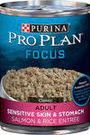 Purina Pro Plan Focus Sensitive Skin & Stomach Salmon & Rice Pate Canned Dog Food