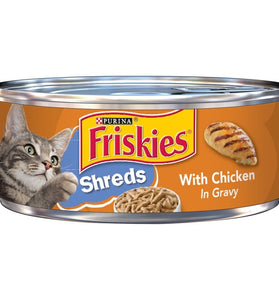 Friskies Savory Shreds with Chicken in Gravy Canned Cat Food