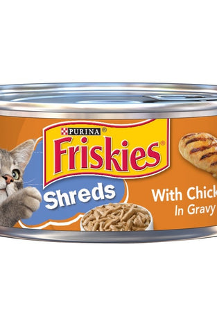 Friskies Savory Shreds with Chicken in Gravy Canned Cat Food