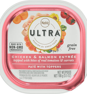 Nutro Ultra Shiny Coat Boost Salmon Pate Dog Food Tub