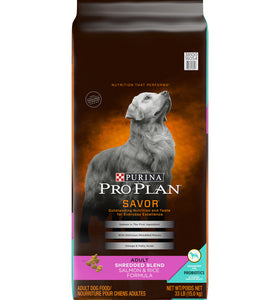 Purina Pro Plan Savor Adult Shredded Blend Salmon & Rice Formula Dry Dog Food