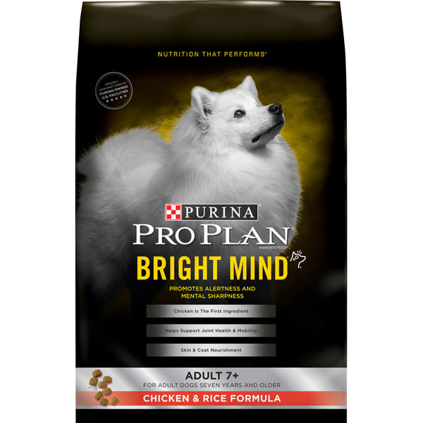 Purina Pro Plan Bright Mind Adult 7plus Chicken & Rice Formula Dry Dog Food