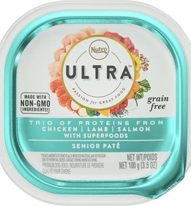 Nutro Ultra Senior Chicken, Lamb, & Salmon Pate Wet Dog Food