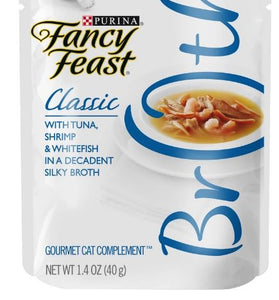 Fancy Feast Classic Broths with Tuna, Shrimp & Whitefish Cat Food Pouches