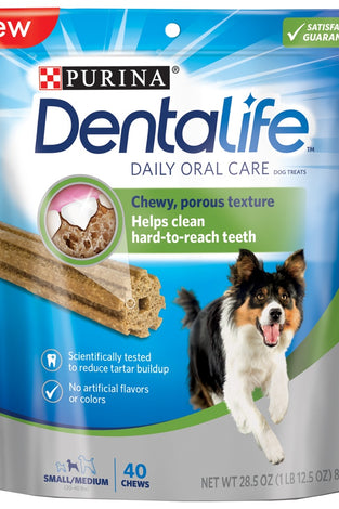 Purina Dentalife Daily Oral Care Adult Small & Medium Breed Chicken Flavor Dog Treats