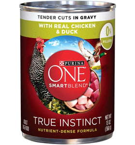 Purina ONE SmartBlend True Instinct Grain Free Chicken & Duck Tender Cuts in Gravy Canned Dog Food