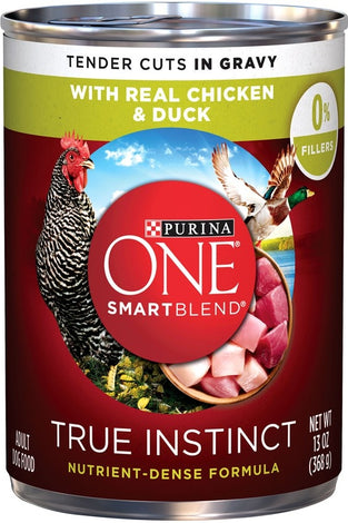Purina ONE SmartBlend True Instinct Grain Free Chicken & Duck Tender Cuts in Gravy Canned Dog Food