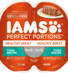Iams Perfect Portions Healthy Adult Tuna Pate Wet Cat Food Tray