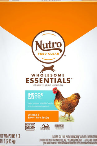 Nutro Wholesome Essentials Indoor Chicken and Brown Rice Recipe Adult  Dry Cat Food