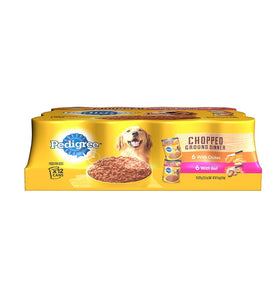 Pedigree Chopped Ground Dinner Multipack with Chicken and Beef Canned Dog Food