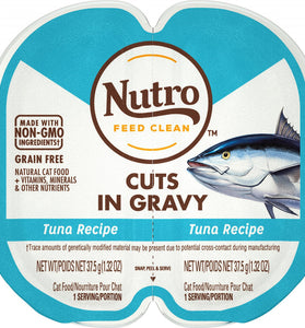Nutro Perfect Portions Grain Free Cuts In Gravy Real Tuna Recipe Wet Cat Food Trays