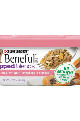 Beneful Chopped Blends With Salmon, Sweet Potatoes, Brown Rice & Spinach Wet Dog Food Tubs