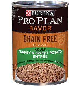 Purina Pro Plan Savor Grain Free Classic Adult Turkey & Sweet Potato Entree Canned Dog Food