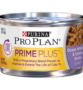 Purina Pro Plan Prime Plus 7+ Ocean Whitefish & Salmon Entree Classic Canned Cat Food