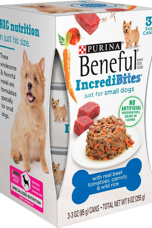 Beneful IncrediBites for Small Dogs with Beef, Tomatoes, Carrots and Wild Rice Canned Dog Food