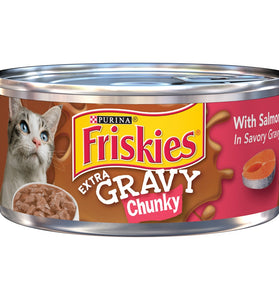 Friskies Extra Gravy Chunky with Salmon in Savory Gravy Canned Cat Food