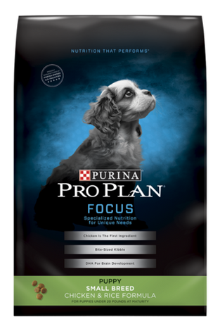 Purina Pro Plan Focus Chicken & Rice Formula Puppy Small Breed Dry Dog Food