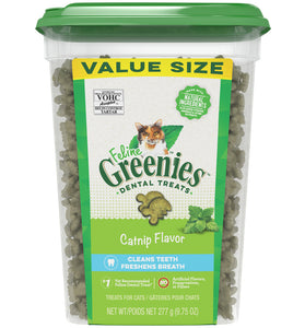 Feline Greenies Adult Dental Catnip Flavor Cat Treats