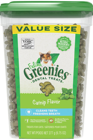 Feline Greenies Adult Dental Catnip Flavor Cat Treats