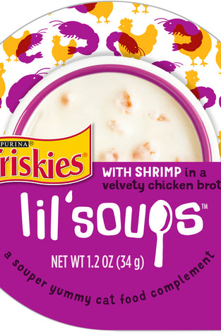 Friskies Natural Grain-Free Lil' Soups With Shrimp In Chicken Broth Cat Food Compliment