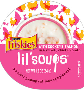 Friskies Natural Grain-Free Lil' Soups With Sockeye Salmon In Chicken Broth Cat Food Compliment