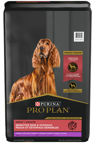 Purina Pro Plan Specialized Sensitive Skin & Stomach Turkey & Oat Meal Formula High Protein Dry Dog Food