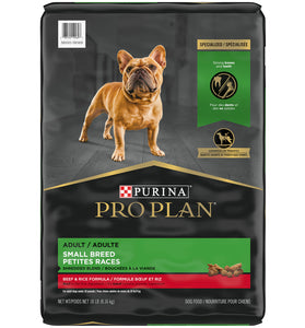 Purina Pro Plan Specialized Shredded Blend Beef & Rice Formula High Protein Small Breed Dry Dog Food