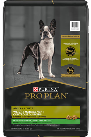 Purina Pro Plan Specialized Weight Management Shredded Blend With Probiotics Small Breed Dry Dog Food