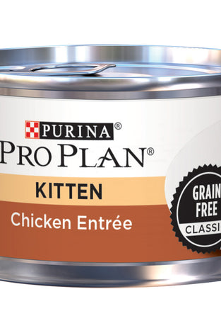 Purina Pro Plan Grain-Free Pate Salmon & Tuna Entree Pull-Top Can Wet Kitten Food
